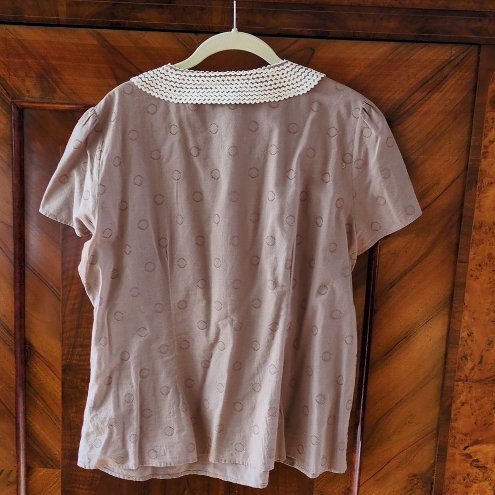 Boden 100% Cotton Lightweight Blouse In Taupe - Picture 5 of 5